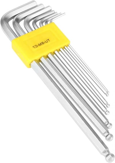Uitgebreide 7-delige Inbussleutelset van Staal - L-vormige Sleutels 1.5-6mm voor Reparatie en Onderhoud van Gereedschap