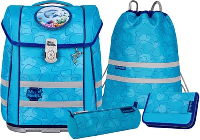 McNeill Schooltas Ergo Perfecto Schoolbag Set 5-delig Bubble Lichtblauw