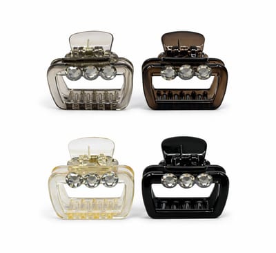 Guardian Beauty Haarclips - Stevige Haarclips - Klein Haar Klauwen - Set Van 4 - Zwart, Lichtbeige , Lichtbruin, Donkerbruin - Haaraccessoire