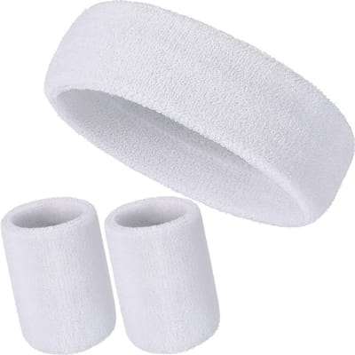 Set van 3 Zweetbanden, Inclusief Sporthoofdband en Polsbanden, Ideaal voor Sportieve Mannen en Vrouwen, Perfect voor Fitness en Training