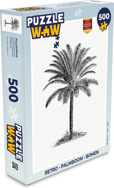 Puzzel Retro - Palmboom - Bomen - Legpuzzel - Puzzel 500 stukjes