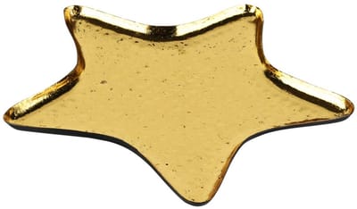 Dekoratief | Schaaltje ster, goud, metaal, 25x25x2cm | A258196