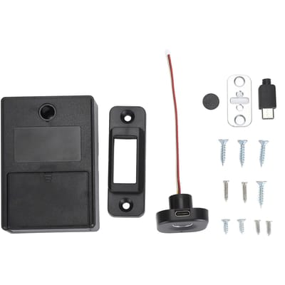 Serrure de tiroir à empreinte digitale Serrure intelligente à reconnaissance biométrique Sans clé Cachée Tiroir à dossiers Armoire pour gray