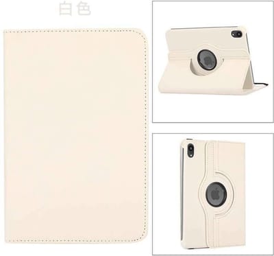 Hoes geschikt voor iPad Mini 6 / iPad mini 2021 Wit - Hoes geschikt voor iPad Mini 6 cover - Hoes geschikt voor iPad Mini 6 - Hoes geschikt voor iPad Mini 6 hoesje - Hoes geschikt voor iPad mini 6 case - 360° draaibare Hoes Kunstleer