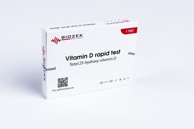 Vitamine D Sneltest – Zelftest voor Vitamine D-tekort – Binnen 10 minuten resultaat – Eenvoudig thuis uit te voeren – 1 stuk