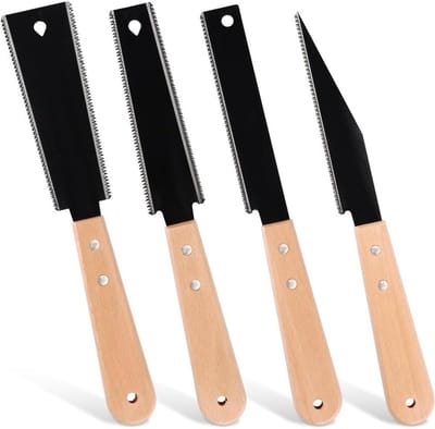 Dubbelzijdige Trekzaag - Handzaag Set - Houtbewerking - Ergonomisch Beukenhout - 6 Inch Bladen - Niet gespecificeerd