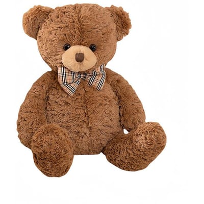 Kawaii Strikbeer Pluche Speelgoed Zacht Knuffelkussen Cadeau voor Verjaardag Woondecoratie Bruine Beer Pop 80cm