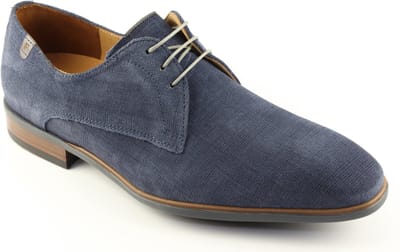 Floris van Bommel SFM-30295-40-01 - Volwassenen Heren veterschoenNette herenschoenen - Kleur: Blauw - Maat: 40.5