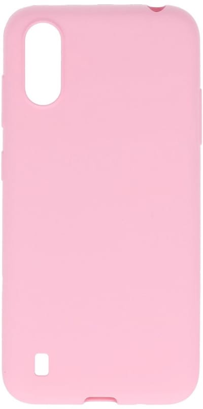 Hoesje Geschikt voor de Samsung Galaxy A01 - Backcover Color Telefoonhoesje - Roze