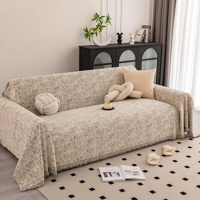 Handdoek voor alle seizoenen, eenvoudige en hoogwaardige bankhoesstof, bankhoes, bankdekenkussen 180*130cm gray