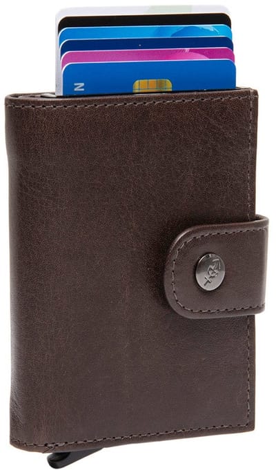 The Chesterfield Brand Leren portemonnee Lesina Wallet Brown donkerbruin