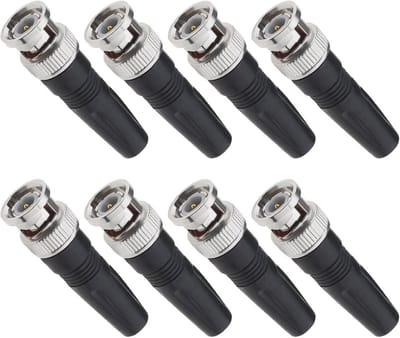 Store_7 Mannelijke Connector - 8 Stuks - Voor Beveiligingssystemen - Rubber en Metaal - Geschikt voor Camera's - 5cm