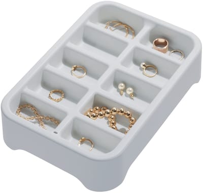 iDesign - Eco Tray Lade Organizer 10 Vaks - Gerecycled Kunststof - Grijs