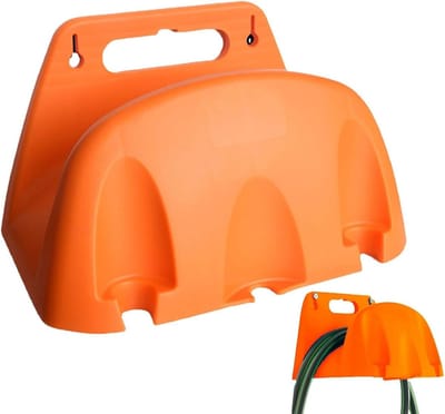 Wandslanghouder - Slangorganizer Buiten - Tuinslang Opbergen - Stabiele Wandbevestiging - 225 x 158 x 211 cm - Oranje
