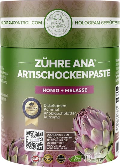 Zühre Ana Artisjok Pasta - 100% Natuurlijk | Bron van Antioxidanten en Silymarine | Reguleert Lever, Nieren, Gal en Darm | Reinigt van Gifstoffen | Voorkomt Urineweginfecties | Kalium, Ijzer