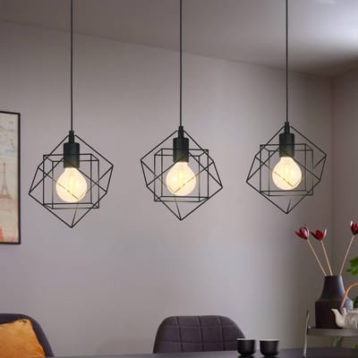 EGLO Straiton - Hanglamp - E27 - 90,5 cm - Zwart
