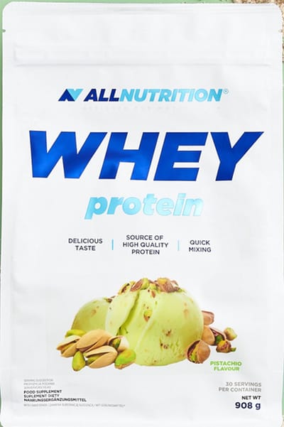 AllNutrition | Whey protein | Pistachio | 908gr 30 servings | Eiwitshake | Proteïne shake | Eiwitten | Whey Protein | Whey Proteïne | Supplement | Concentraat | Nutriworld