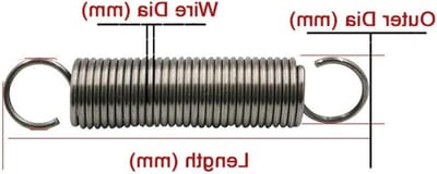 Verenstaal Spiraalveren - Trekveren Haken - Reparaties Uitvoeren - Roestbestendig Materiaal - 1.2 x 10 x 120mm - Metaal