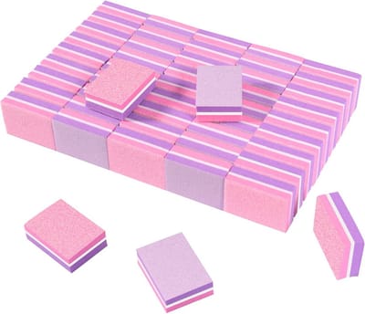 50 stuks nagelbufferblokken voor nagels, dubbelzijdige schuurblokken 100/180 voor gel- en acrylnagels