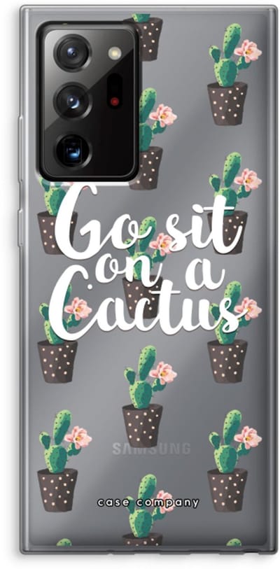Case Company® - Hoesje geschikt voor Samsung Galaxy Note 20 Ultra / Note 20 Ultra 5G hoesje - Cactus quote - Soft Cover Telefoonhoesje - Bescherming aan alle Kanten en Schermrand