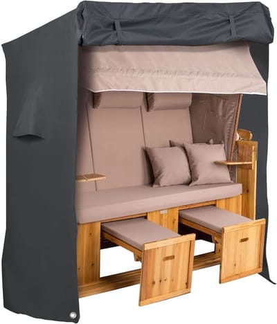 FEROCITY - Ligstoelhoes - 135 cm x 175 cm x 140 cm - Waterdicht, UV-bestendig - voor de winter - Cordura - Zwart