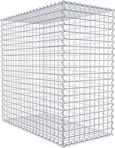 Draadkorven voor stenen - Stenen manden - Tuin vormgeven - Individuele decoratie - 100 x 100 x 50 cm - Zilver