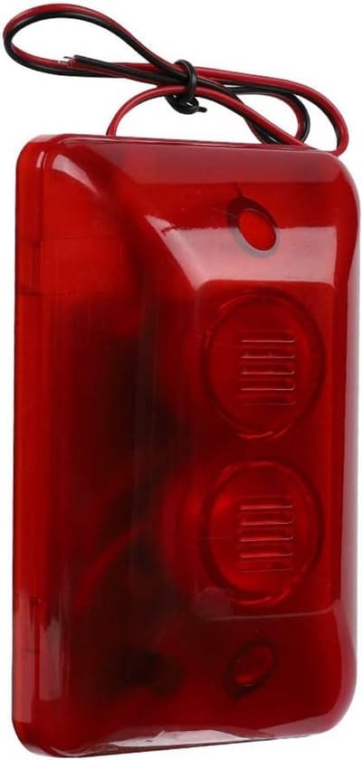 Mini Bedrade Stroboscoop Sirene 120dB met Rode Knipperende LED voor Thuisbeveiliging