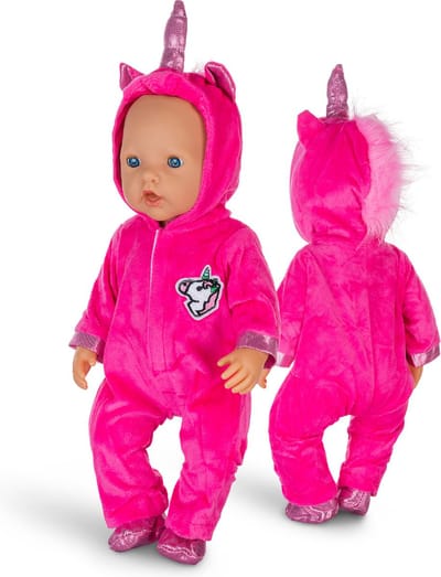 Isa's Friends® - Poppenkleding - Kleertjes geschikt voor o.a. BABY born - 43 cm - Unicorn Pnesie