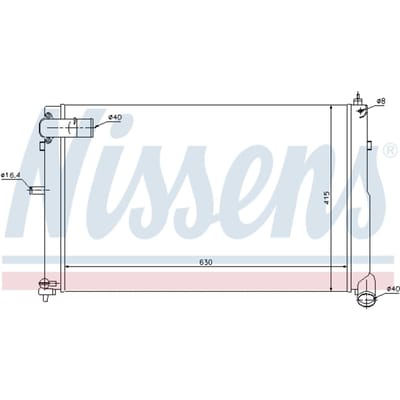 Radiator, motorkoeling NISSENS 61308