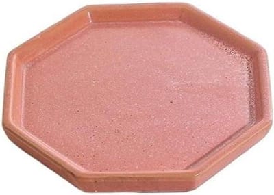 Onderlegger Bloempot - Bloempot Schotel - Tuinieren Thuis - Achthoekig Keramiek - Klein - Roze