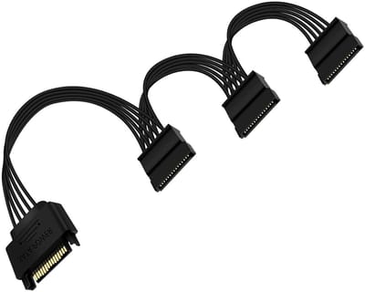 SATA Expansiekabel 15 Pin Male en Female - 40 cm SATA Verlengkabel voor Dataoverdracht en Verbinding