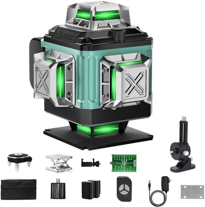 TopChoice® Kruislijnlaser - Zelfnivellerende Bouwlaser - 16 Lijnen - 4 x 360° Lijnlasers - Groen