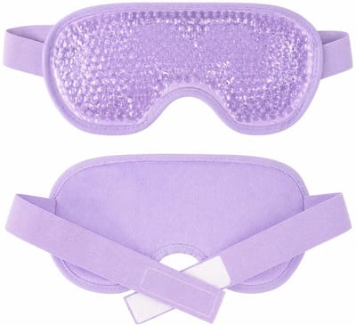 Gel Oogmasker – 2 Stuks – Warm & Koud Kompres – Verkoelend Oogmasker – Verstelbaar – Tegen Wallen, Zwelling & Donkere Kringen – Herbruikbaar – Lichtpaars