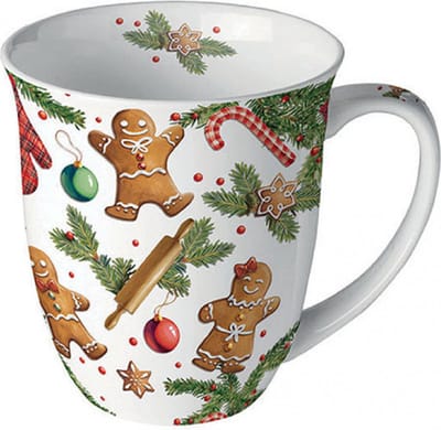 mok - porselein - fine bone china - Ambiente - gemberkoekjes - gingerbread cookies - beker - met oor
