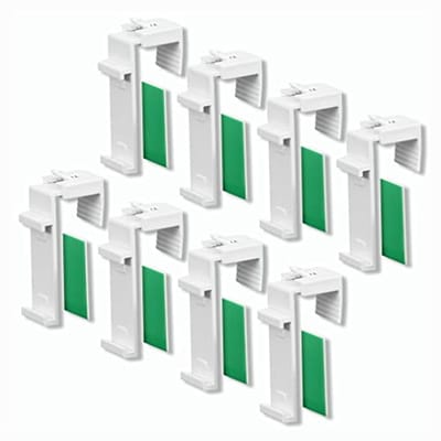 Klembeugel voor verstelbare rolgordijnen zonder boren, geschikt voor mini rolgordijnen en duo rolgordijnen, 4 paar met zelfklevende pads