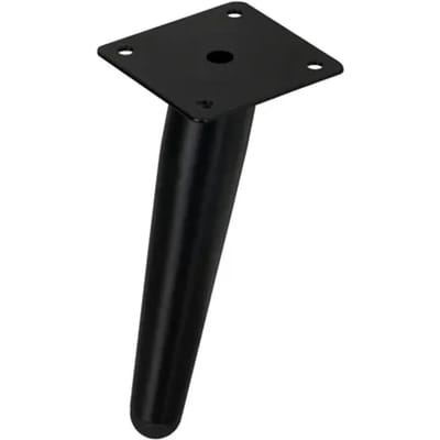Duraline Tafelpoot Conisch Mat Zwart 15cm