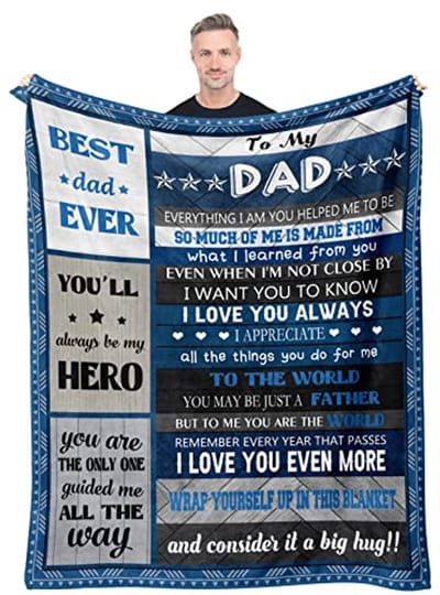 Comfortabele Deken 150 x 200 cm - Ideaal als Cadeau voor Vader op Verjaardag, Kerst en Jubileum