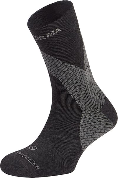 Enforma Compressiesokken met Tape Technologie – Enkel Ondersteuning – Sport Compressiekousen – Medium Compressie – Zwart/Grijs – XL (45-47) – Stabiliteit & Herstel