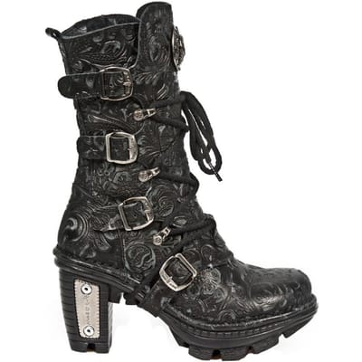 New Rock dames bloemen gotische leren laarzen - NEOTR005-S25