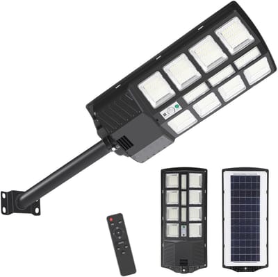 Zonnelampen voor buiten met Bewegingssensor - 400W LED, Waterdicht IP67, Energiezuinige Vloerlamp