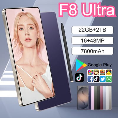 Nieuwe F8 Ultra Originele 7,3 inch Mobiele Telefoons 5G Dual SIM Android 15 Mobiele Telefoons 7800mAh 22GB+2TB Wereldwijd Ontgrendeld Smartphone