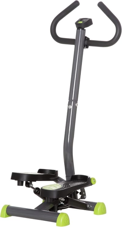 Fitness Stepper - Hometrainer - Onderlichaam Trainen - Zacht voor Gewrichten - 100 kg - Grijs Groen