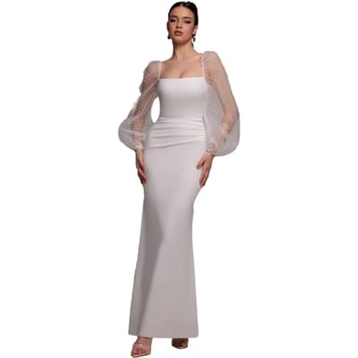 Damesjurk Goddiva Organza Maxi