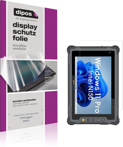 dipos – 2x Beschermfolie geschikt voor ONERugged M80N | Krasbestendige & heldere Screenprotector Ultra-Thin