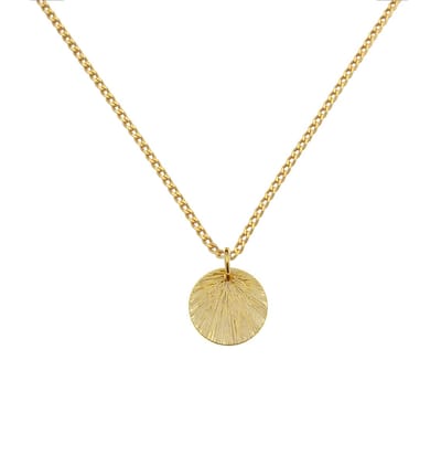ARLIZI 2096 Ketting ronde minimalistische hanger - verguld - 46 cm