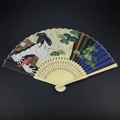 Japanse papieren waaier, handwaaier om op te vouwen voor de zomer, om uw huis, woonkamer of kantoor mee te decoreren, geweldig lentegeschenk voor uw moeder Nanren gray