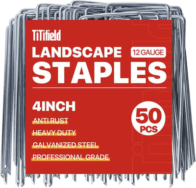 Landschapsnieten - Tuinpinnen Grondharingen - Tuin Vastzetten - Gegalvaniseerd Anti-Roest - 105 cm 50 Stuks - zilver