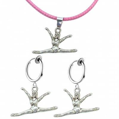 Set -Ketting -klem oorbellen-Split -turnen - Charme Bijoux
