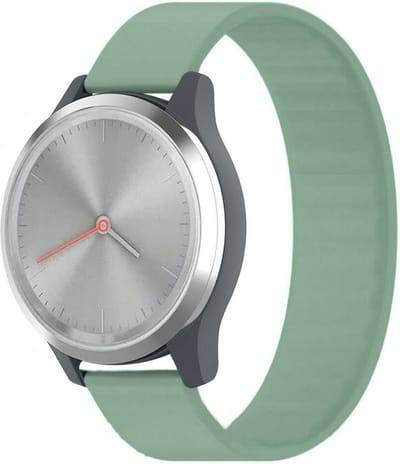 Rekbaar siliconen bandje elastisch geschikt voor Garmin Venu 2s / Garmin Vivomove 3s / Garmin Vivoactive 4s bandje - Siliconen bandje - Groen / Lichtgroen