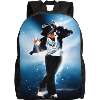 Michael Jackson Koning van de Pop MJ Rugzak Trainingsrugzakken Dames Heren Kleurrijk Groot Middelbare School Tassen Streetwear Rugzak (as the picture,as picture)